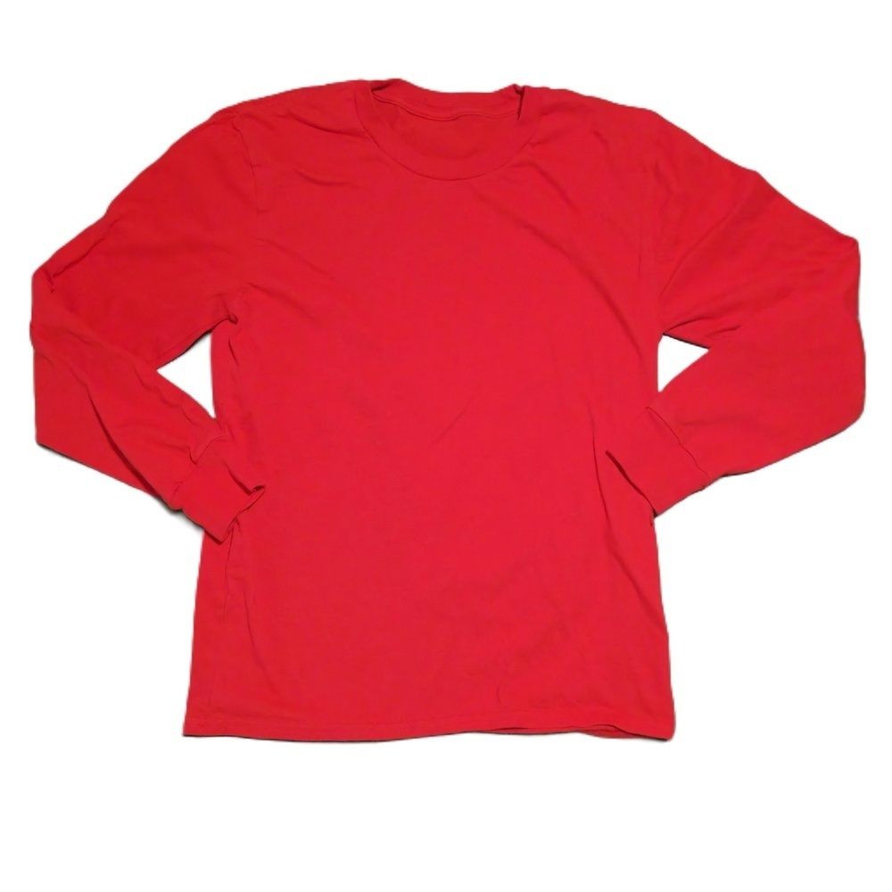 Unbranded Red Long Sleeve Crewneck T Shirt Youth Large